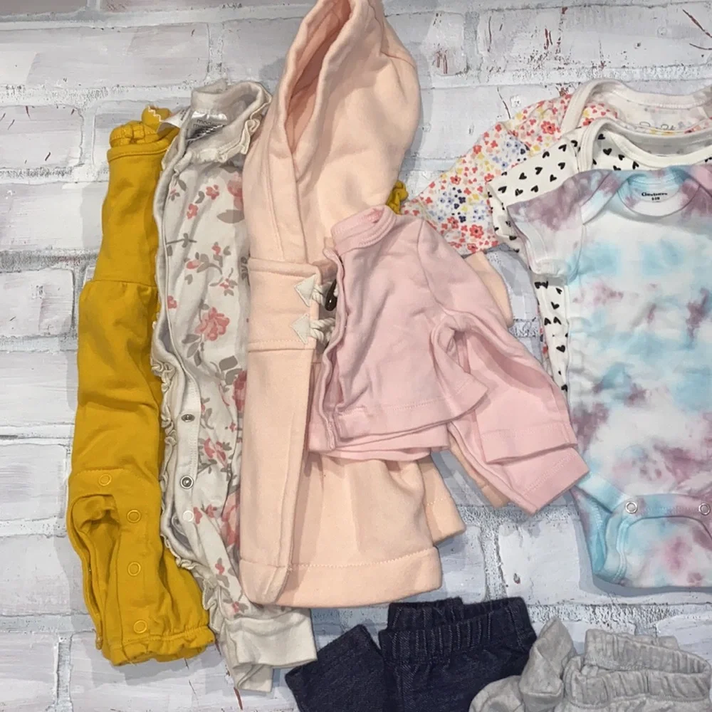 Babygirl 0/3m romper onesie pants bundle!!